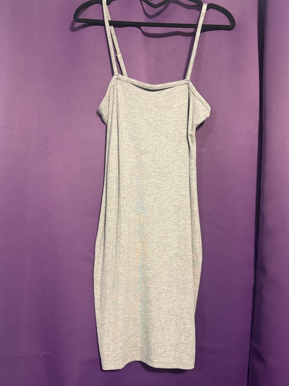 Bozzolo Ribbed Mini Dress in Light Gray